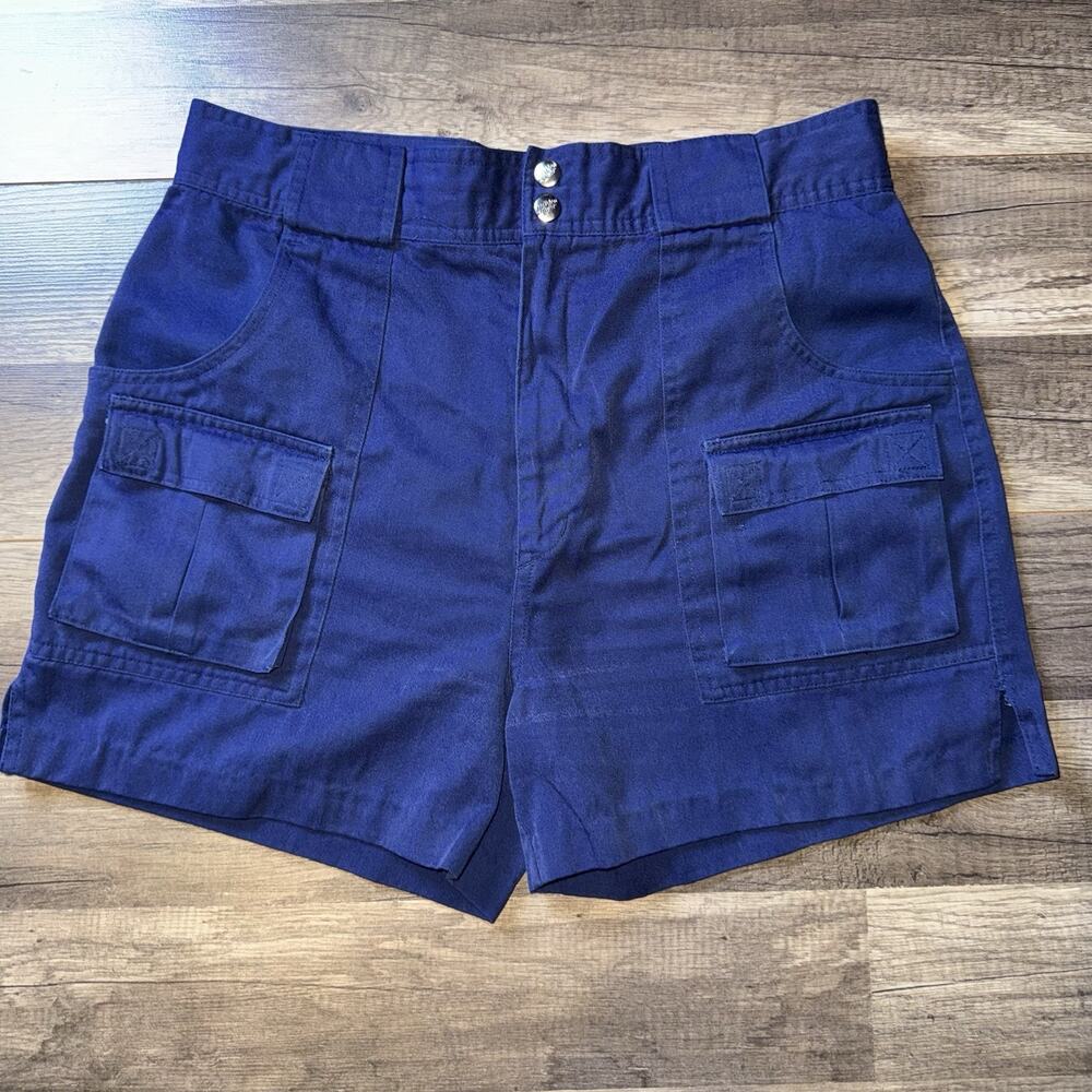 Vintage Golden Bear Cargo Shorts Mens 34 Navy Blue Utility Workwear 90s USA